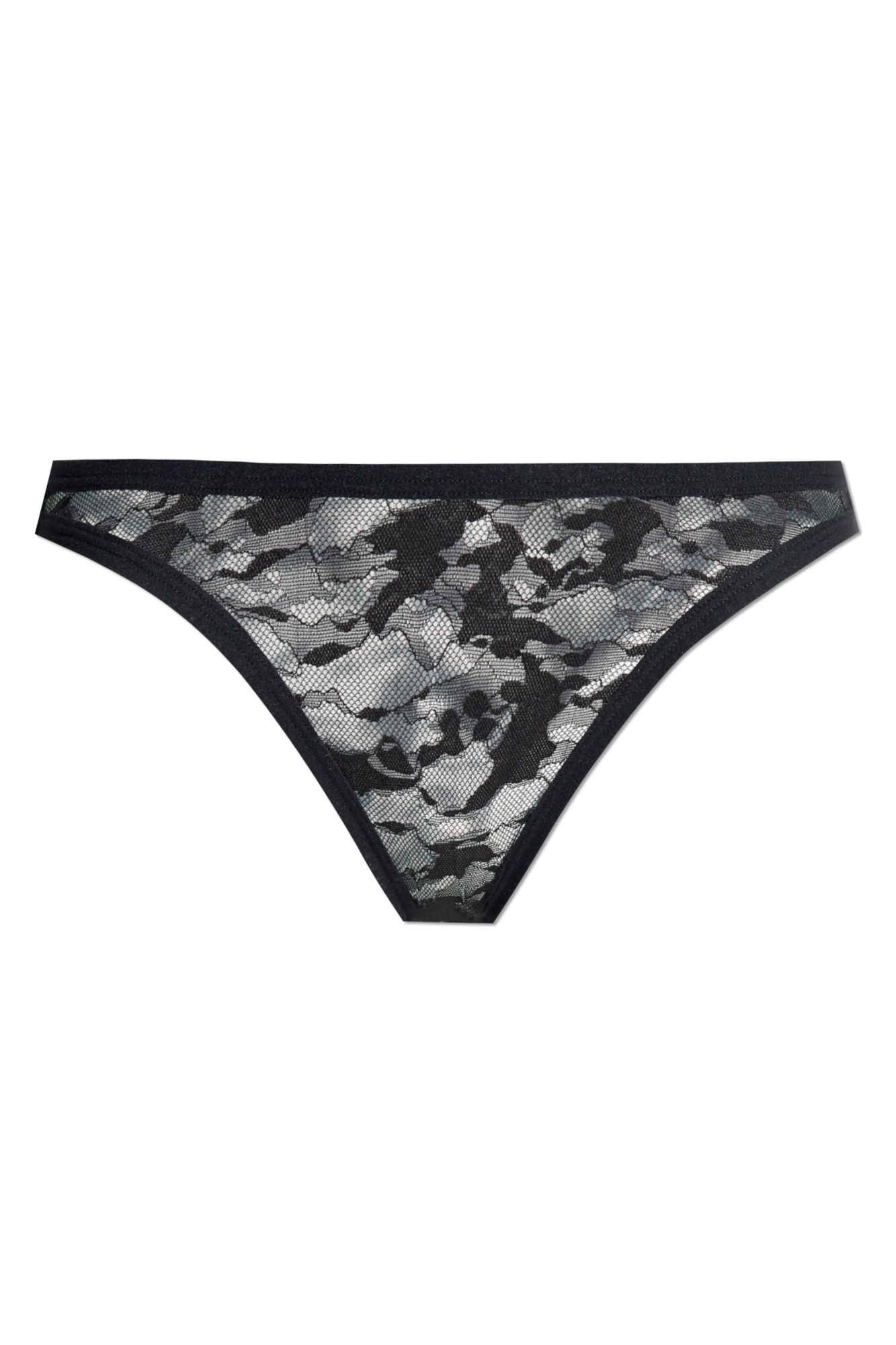 Black Transparent panties 'UFPN-D-OVAL-PUNCHY-BRIEF' Diesel